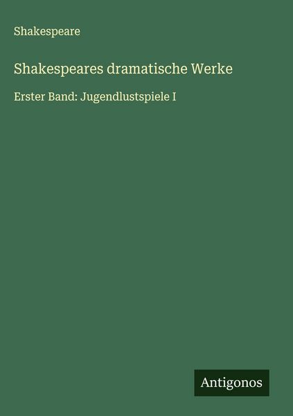 Produktbild: Shakespeares dramatische Werke