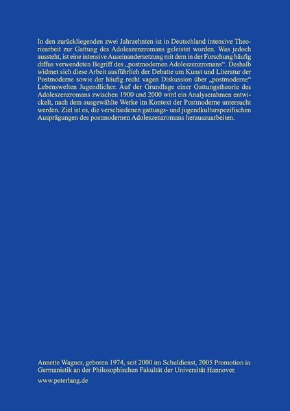Produktbild: Postmoderne im Adoleszenzroman der Gegenwart