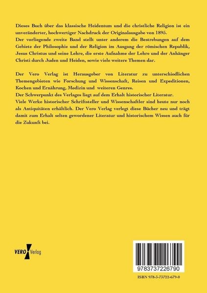 Produktbild: Das klassische Heidentum und die christliche Religion