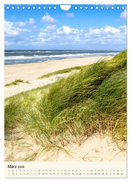 Produktbild: LANGEOOG Strandspaziergang (Wandkalender 2026 DIN A4 hoch), CALVENDO Monatskalender