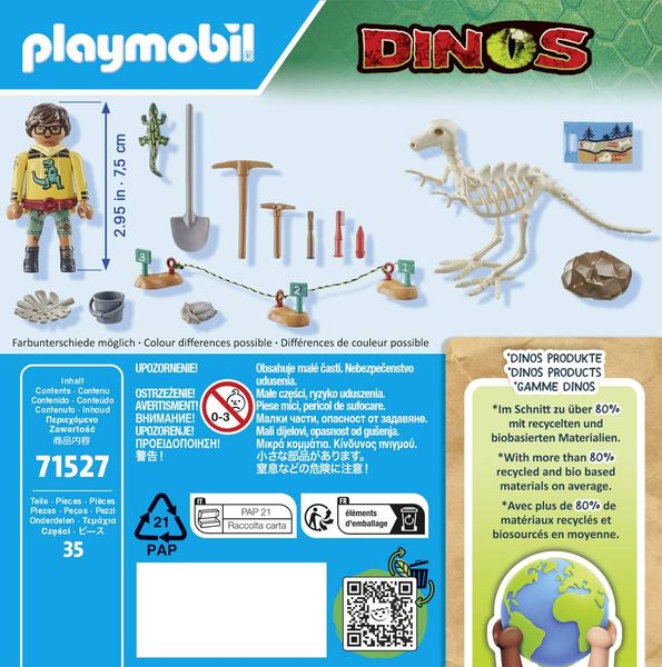 Produktbild: PLAYMOBIL 71527 Ausgrabungsst&auml;tte mit Dino-Skelett