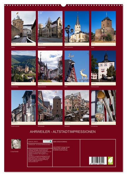 Produktbild: AHRWEILER - ALTSTADTIMPRESSIONEN (Wandkalender 2026 DIN A2 hoch), CALVENDO Monatskalender