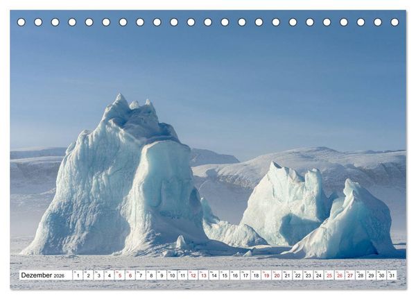 Produktbild: Eisberge - Gr&ouml;nlands magische Eisgestalten (Tischkalender 2026 DIN A5 quer), CALVENDO Monatskalender