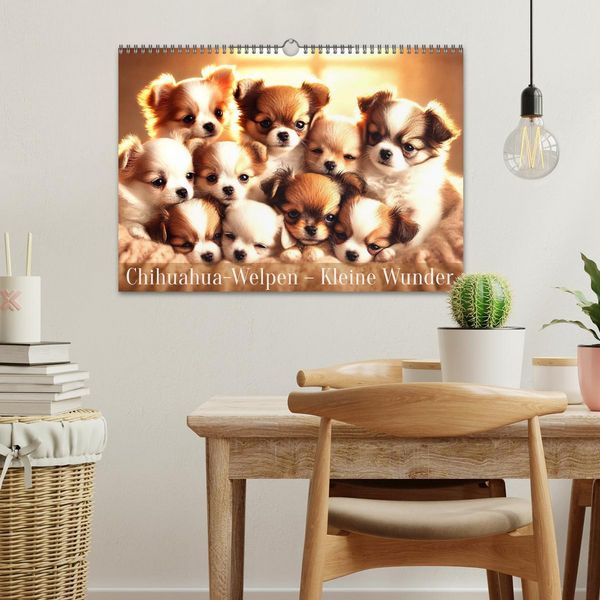 Produktbild: Chihuahua-Welpen &ndash; Kleine Wunder (Wandkalender 2026 DIN A3 quer), CALVENDO Monatskalender