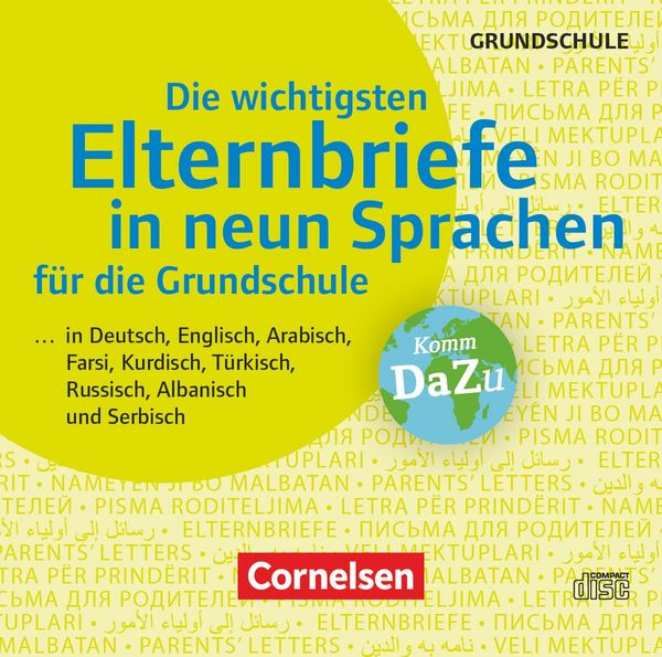 Produktbild: Die wichtigsten Elternbriefe in neun Sprachen f&uuml;r die Grundschule - ... in Deutsch, Englisch, Arabisch, Farsi, Kurdisch, T&uuml;rkisch, Russisch, Albanisch und Serbisch