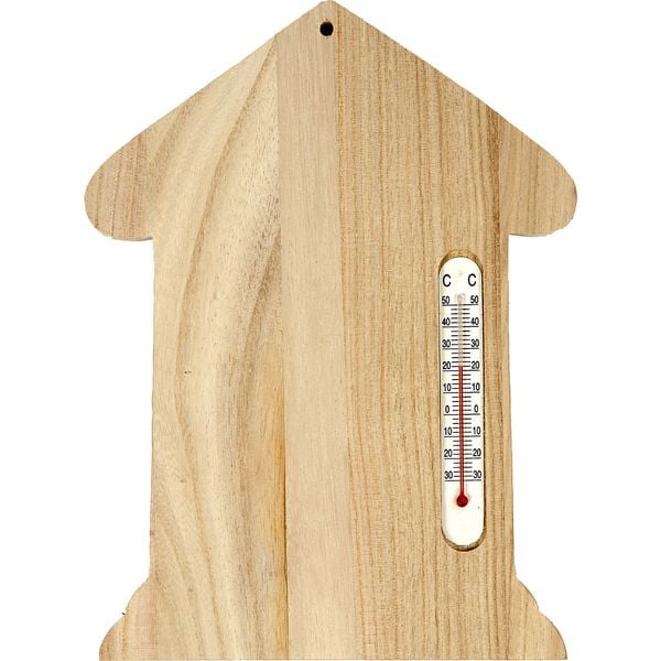 Produktbild: Creativ Company Thermometer-Haus, Gr&ouml;&szlig;e 23,5x16,5 cm