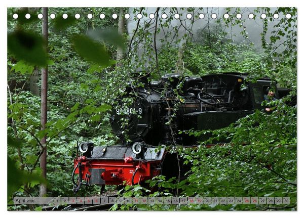 Produktbild: Mit Dampf durch die Natur R&uuml;gens (Tischkalender 2026 DIN A5 quer), CALVENDO Monatskalender