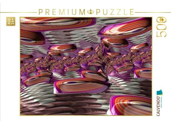 CALVENDO Puzzle Fractal Wave Jewels | 500 Teile Lege-Größe 48 × 36 cm Foto-Puzzle für Erwachsene