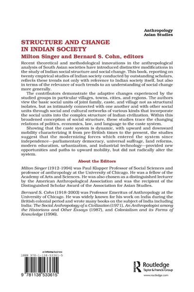 Produktbild: Structure and Change in Indian Society
