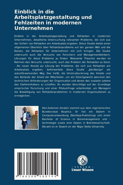 Produktbild: Einblick in die Arbeitsplatzgestaltung und Fehlzeiten in modernen Unternehmen