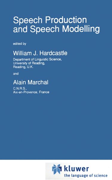 Produktbild: Speech Production and Speech Modelling