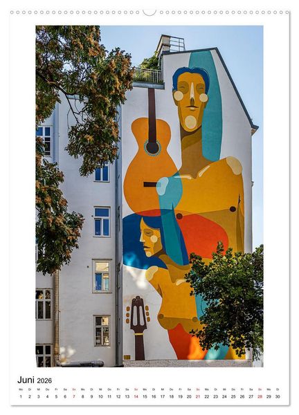 Produktbild: Kunst an Hausw&auml;nden (hochwertiger Premium Wandkalender 2026 DIN A2 hoch), Kunstdruck in Hochglanz