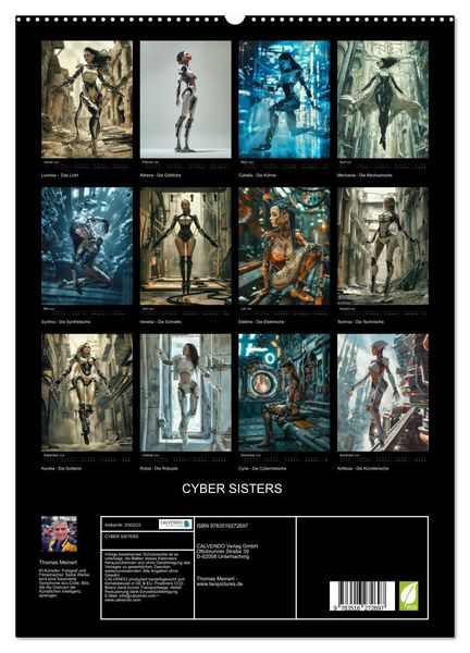Produktbild: CYBER SISTERS (hochwertiger Premium Wandkalender 2026 DIN A2 hoch), Kunstdruck in Hochglanz