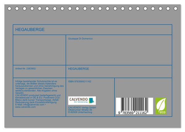 Produktbild: HEGAUBERGE (Tischkalender 2027 DIN A5 quer), CALVENDO Monatskalender