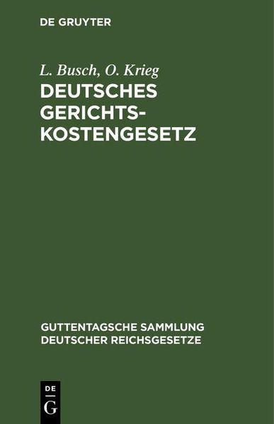 Produktbild: Deutsches Gerichtskostengesetz