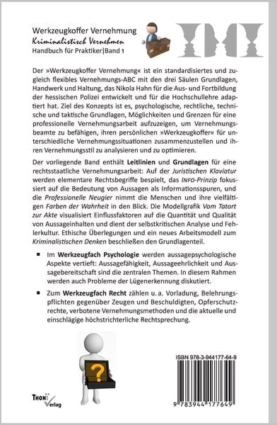 Produktbild: Werkzeugkoffer Vernehmung. Kriminalistisch Vernehmen