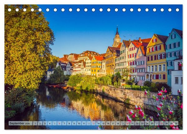 Produktbild: T&uuml;bingen - Impressionen aus der Universit&auml;tsstadt (Tischkalender 2026 DIN A5 quer), CALVENDO Monatskalender