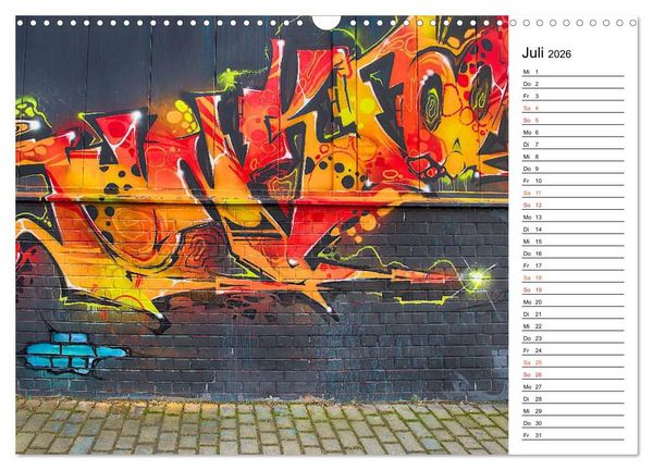 Produktbild: Graffiti (Wandkalender 2026 DIN A3 quer), CALVENDO Monatskalender