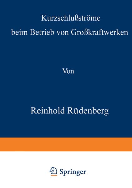 Produktbild: Kurzschlu&szlig;str&ouml;me beim Betrieb von Gro&szlig;kraftwerken