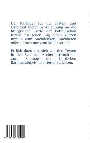Produktbild: Kalender f&uuml;r die Fasten- und Osterzeit