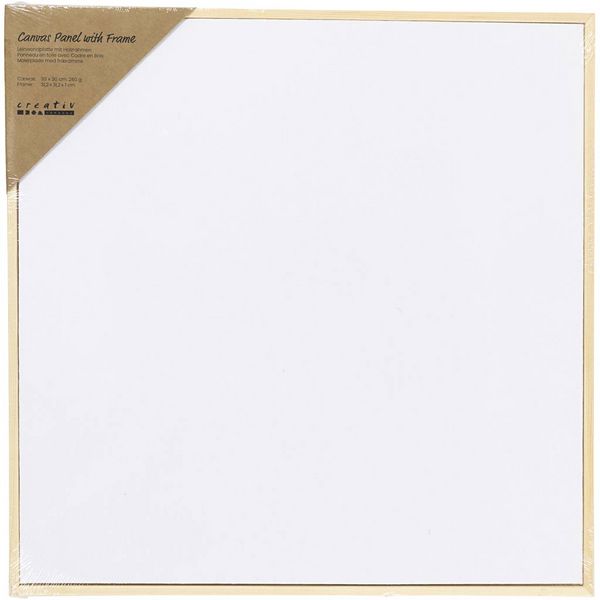 Produktbild: Creativ Company Malpappe mit Rahmen, Gr&ouml;&szlig;e 30x30 cm, 280 g, Wei&szlig;, 1 Stk