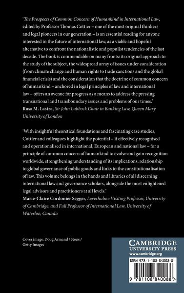 Produktbild: The Prospects of Common Concern of Humankind in International Law