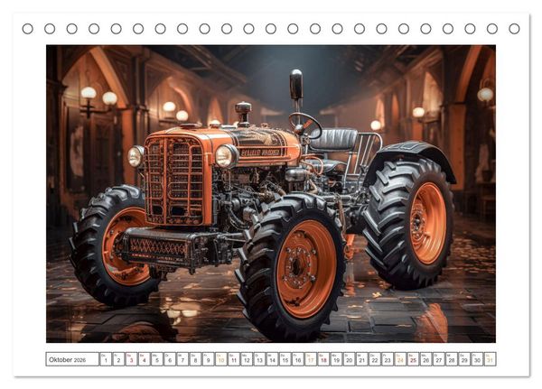 Produktbild: Surrealistische Traktoren (Tischkalender 2026 DIN A5 quer), CALVENDO Monatskalender