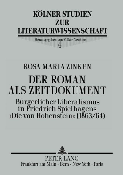 Produktbild: Der Roman als Zeitdokument