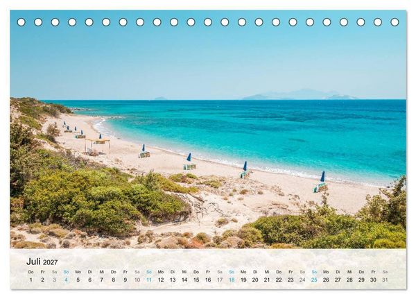 Produktbild: Insel Kos - Badeparadies der S&uuml;d&auml;g&auml;is (Tischkalender 2027 DIN A5 quer), CALVENDO Monatskalender