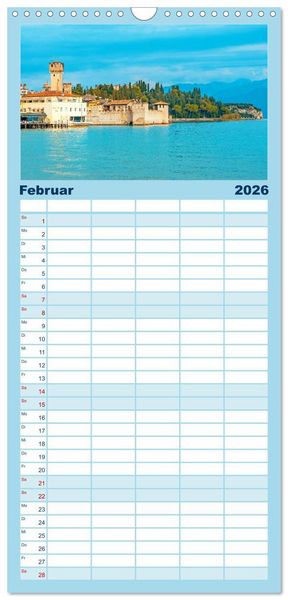 Produktbild: Familienplaner 2026 - Sirmione - sch&ouml;nster Ort am Gardasee mit 5 Spalten (Wandkalender, 21 x 45 cm) CALVENDO