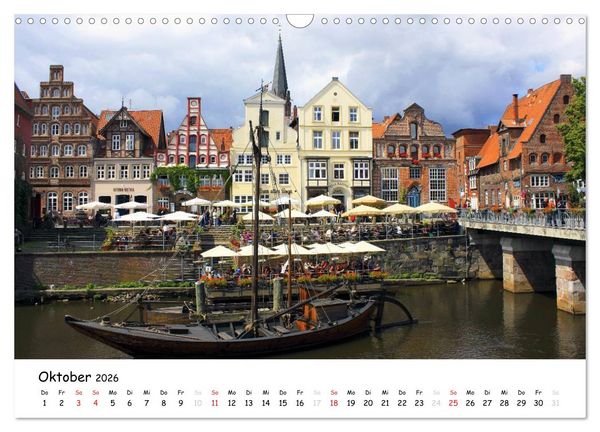 Produktbild: L&uuml;neburg - Stadt der Giebel und Fachwerkh&auml;user (Wandkalender 2026 DIN A3 quer), CALVENDO Monatskalender