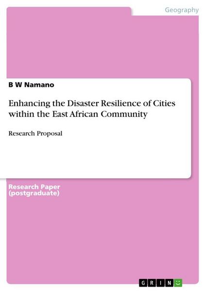 Produktbild: Enhancing the Disaster Resilience of Cities within the East African Community
