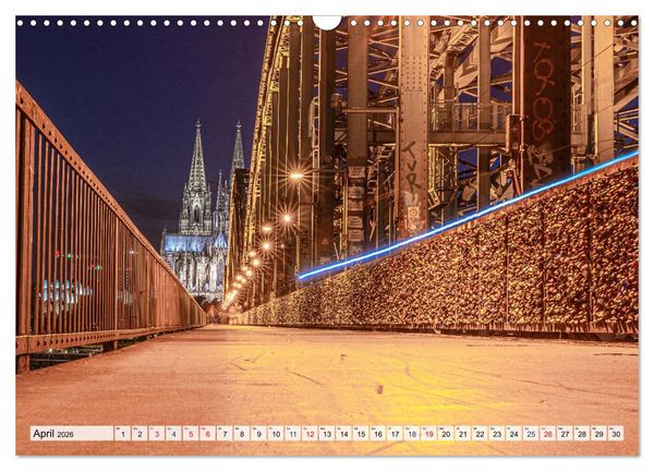 Produktbild: K&ouml;lsche Impressionen bei Tag und Nacht (Wandkalender 2026 DIN A3 quer), CALVENDO Monatskalender