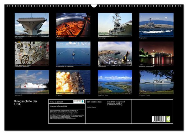 Produktbild: Kriegsschiffe der USA (Wandkalender 2026 DIN A2 quer), CALVENDO Monatskalender