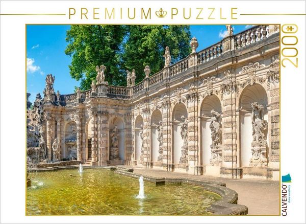 CALVENDO Puzzle Nymphenbad, Dresdner Zwinger | 2000 Teile Lege-Größe 90x67cm Foto-Puzzle für glückliche Stunden