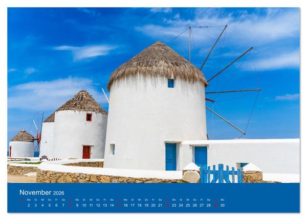 Produktbild: Griechenland - Mykonos Kalender (Tischkalender 2026 DIN A5 quer), CALVENDO Monatskalender