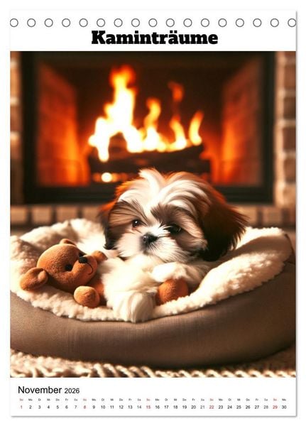 Produktbild: Hundewelpen zum Verlieben (Tischkalender 2026 DIN A5 hoch), CALVENDO Monatskalender