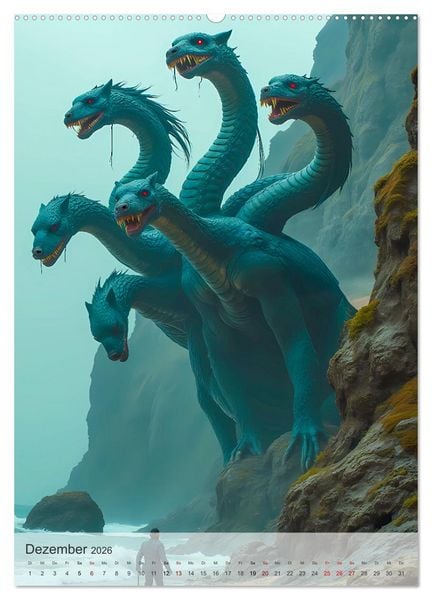 Produktbild: Griechische Mythologie - G&ouml;tter, Helden und Monster (Wandkalender 2026 DIN A2 hoch), CALVENDO Monatskalender