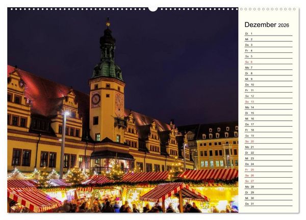 Produktbild: Reise durch Leipzig (Wandkalender 2026 DIN A2 quer), CALVENDO Monatskalender