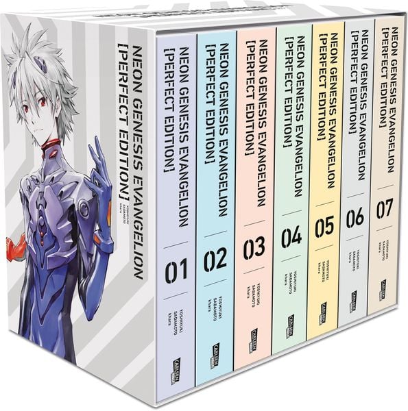 Produktbild: Neon Genesis Evangelion &ndash; Perfect Edition, B&auml;nde 1-7 im Sammelschuber mit Extras