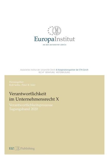 Produktbild: Verantwortlichkeit im Unternehmensrecht X