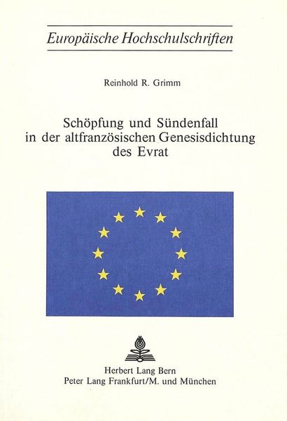 Produktbild: Sch&ouml;pfung und S&uuml;ndenfall in der altfranz&ouml;sischen Genesisdichtung des Evrat