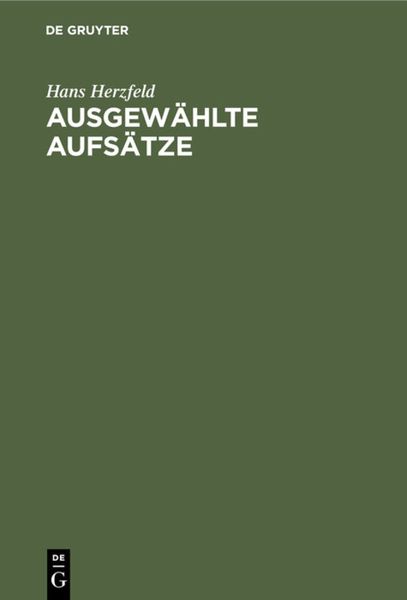 Produktbild: Ausgew&auml;hlte Aufs&auml;tze