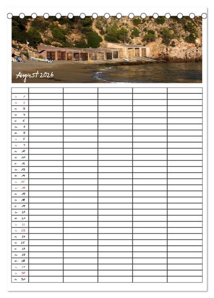 Produktbild: Ibiza / Familienplaner (Tischkalender 2026 DIN A5 hoch), CALVENDO Monatskalender