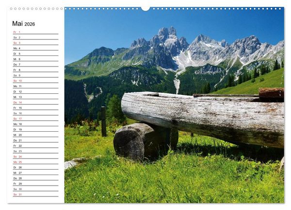 Produktbild: &Ouml;sterreich. Gr&uuml;&szlig;e vom Land der Berge und Seen (hochwertiger Premium Wandkalender 2026 DIN A2 quer), Kunstdruck in Hochglanz