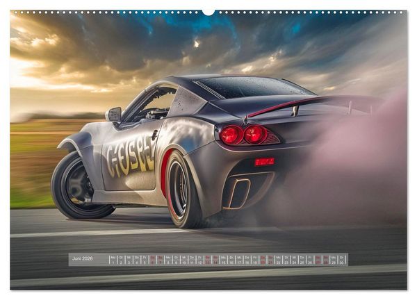 Produktbild: Fantasievolle Rennautos - Im Rausch der Geschwindigkeit (Wandkalender 2026 DIN A2 quer), CALVENDO Monatskalender