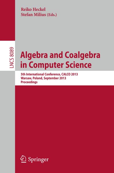 Produktbild: Algebra and Coalgebra in Computer Science