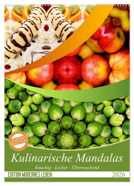 Produktbild: Kulinarische Mandalas (Wandkalender 2026 DIN A2 hoch), CALVENDO Monatskalender