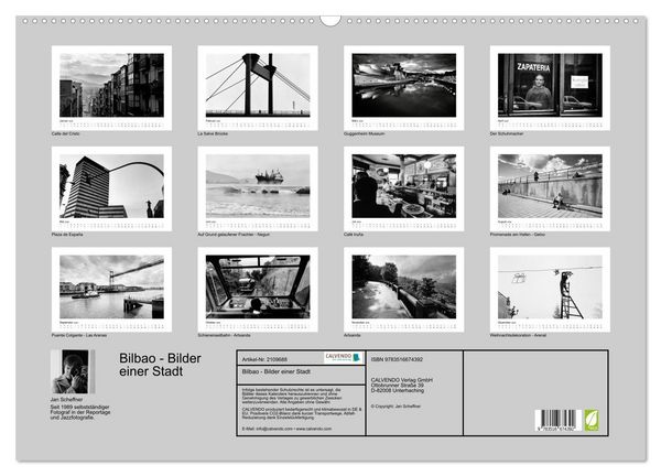 Produktbild: Bilbao - Bilder einer Stadt (Wandkalender 2026 DIN A2 quer), CALVENDO Monatskalender