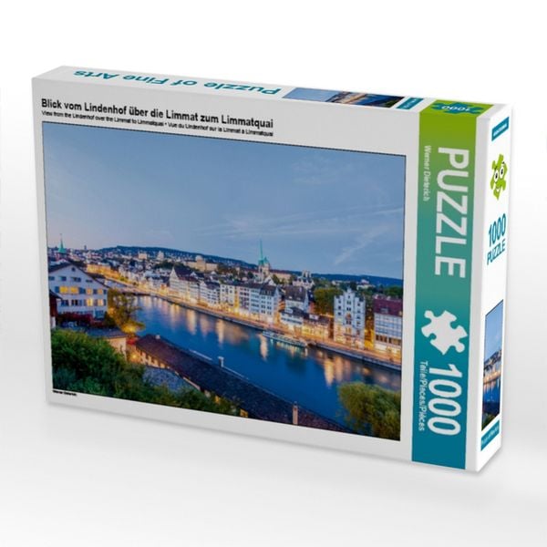 CALVENDO Puzzle Blick vom Lindenhof über die Limmat zum Limmatquai | 1000 Teile Lege-Größe 64x48cm Foto-Puzzle für glückliche Stunden